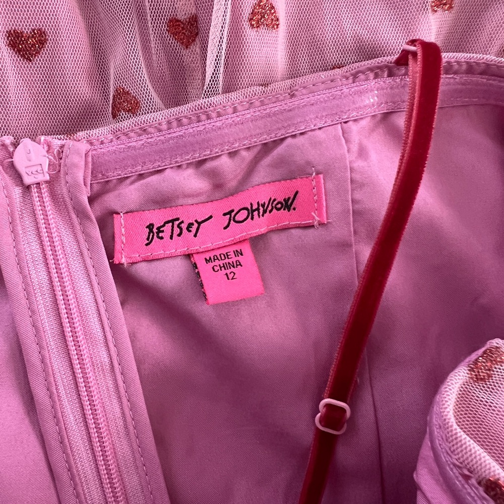 Betsey Johnson Pink Heart Midi Dress - Picture 5 of 7